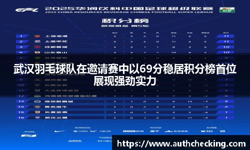 武汉羽毛球队在邀请赛中以69分稳居积分榜首位展现强劲实力